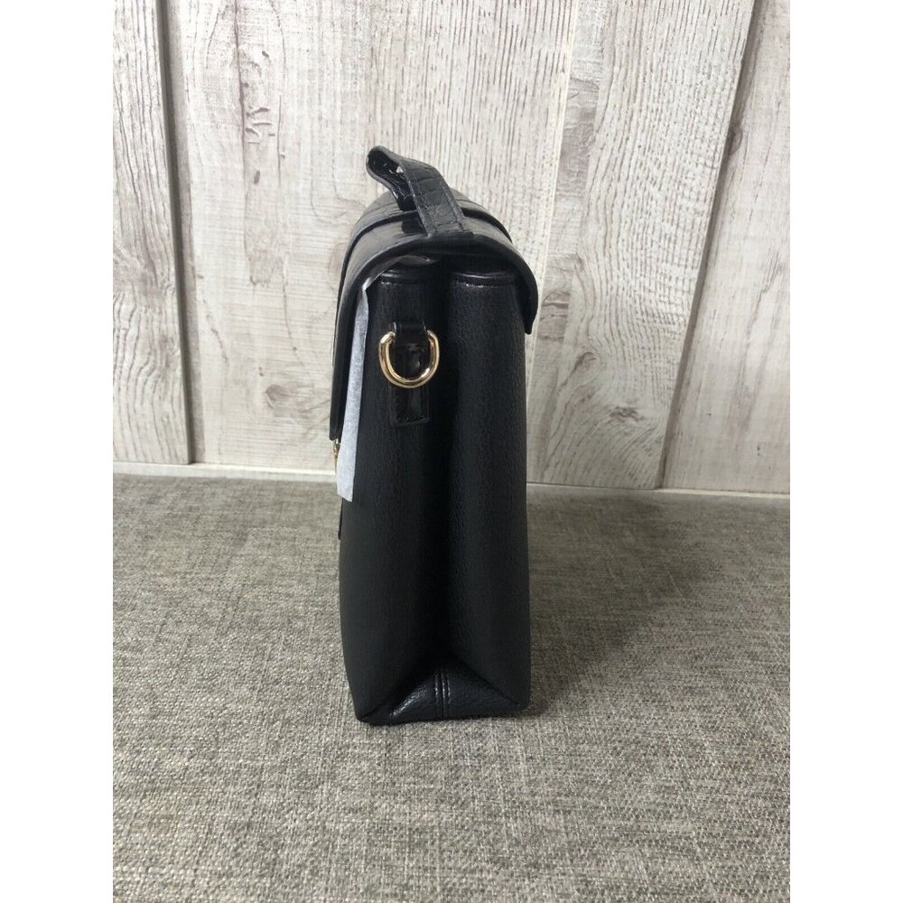 Womens Pierre Loues Black Phone Crossover Handbag w/ Handle & Detachable Strap - Picture 5 of 6